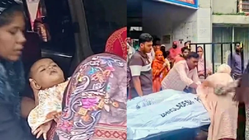 শ্রীপুরে কাভার্ডভ্যানের ধাক্কায় শিশুসহ দম্পতি নিহত