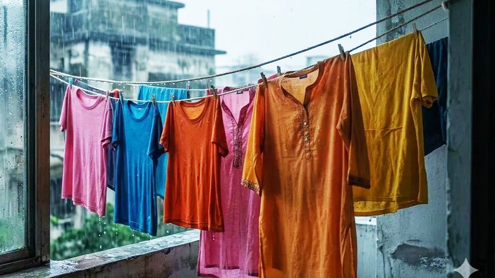 বর্ষায় কাপড়ের ভ্যাপসা গন্ধ দূর করতে কাজে লাগান এই ৫ কৌশল