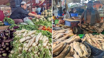 টানা বৃষ্টিতে ঊর্ধ্বমুখী সবজি-মাছের দাম