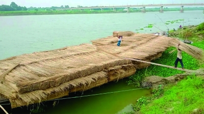 ট্রলারভর্তি পাটকাঠি যাচ্ছে  নারায়ণগঞ্জ-বরিশাল 