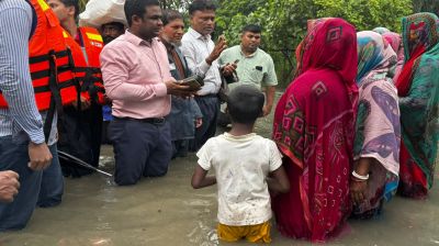 টানা বর্ষণে সন্দ্বীপে ৬০ হাজার মানুষ পানিবন্দী