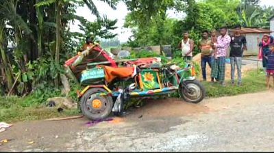 নালিতাবাড়ীতে সড়ক দুর্ঘটনায় এক যাত্রীসহ চালক নিহত