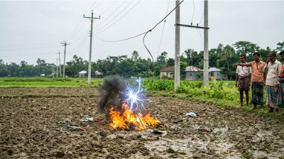 জমিতে পড়ে ছিল বিদ্যুতের ছেঁড়া তার, প্রাণ গেল দুই শ্রমিকের