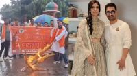 বারবার হিন্দু নারী বিয়ে করায় আমির খানের বিরুদ্ধে বিক্ষোভ, কুশপুত্তলিকা দাহ