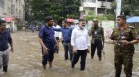 টানা বর্ষণে জলাবদ্ধ রাজধানী, পরিদর্শনে ডিএনসিসি প্রশাসক