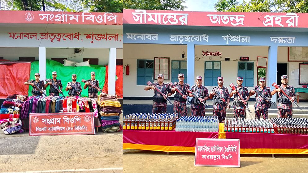 সিলেট সীমান্তে ২৯ লাখ টাকার চোরাচালানি পণ্য জব্দ