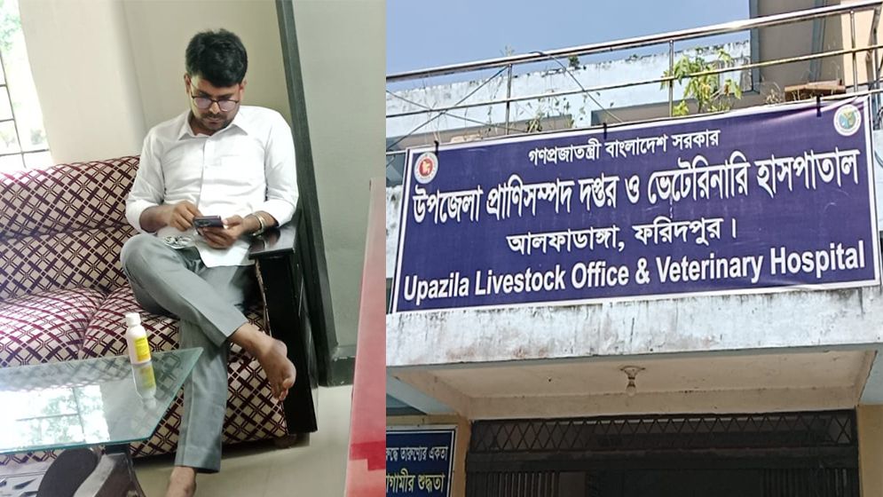 সরকারি দপ্তরের সামনে কর্মকর্তার ব্যক্তিগত চেম্বার, অতিরিক্ত টাকা নেওয়ার অভিযোগ