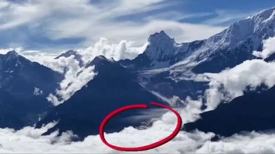 ড্রোনে ধরা পড়ল নেপালে হিমবাহ ধসের ভয়াবহ দৃশ্য