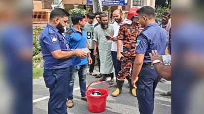 মেহেরপুরে বৈদ্যুতিক তারে ঝুলন্ত বোমাসদৃশ বস্তু উদ্ধার 