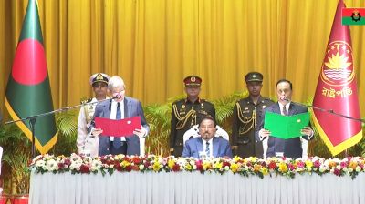 ২৩তম রাষ্ট্রপতি হিসেবে শপথ নিলেন মির্জা ফখরুল