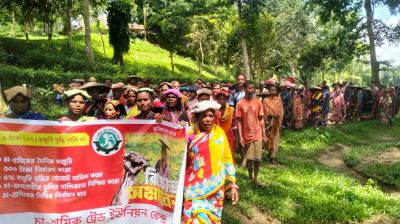 ৫০০ টাকা মজুরিসহ ৪ দফা দাবিতে চা শ্রমিকদের কর্মবিরতি