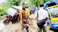 নবীগঞ্জ মেরামতের ৩ মাসেই রাস্তার বেহাল দশা