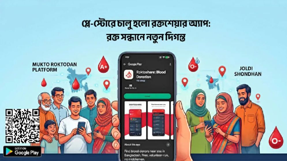 জরুরি রক্তদাতা খুঁজছেন? প্লে-স্টোরে এলো রক্তশেয়ার অ্যাপ