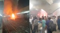 কমলাপুরে দাঁড়িয়ে থাকা ট্রেনে আগুন