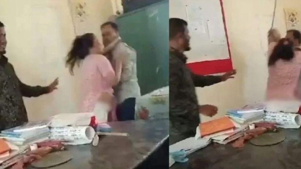 ২ শিক্ষকের ধস্তাধস্তির ভিডিও ভাইরাল, নেপথ্যে কী?