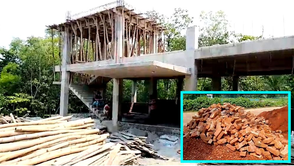 সরকারি ভবন নির্মাণে নিম্নমানের ইট, সরেজমিন পরিদর্শনে যা হলো