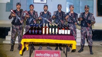 বিজিবির অভিযানে মিলল ভারতীয় মদ, কারবারিরা উধাও